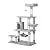 Yaheetech 62in Extra Large Cat Tree Condo with Sisal-Covered Scratching Post Plush Perch Hammock, Cat Tower Activity Center Kitten Furniture Play House
