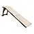 PetSafe CozyUp Bed Ramp - Durable Wooden Frame Supports up to 120 lb - Furniture Grade Wood Pet Ramp with Cherry Finish - High-Traction Carpet Surface - Great for Older Dogs and Cats