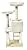 AmazonBasics Extra Large Cat Tree with Cave And Step Ladder - 19 x 50 x 19 Inches, Beige