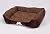 long rich Reversible Rectangle Pet Bed with Dog Paw Printing, Coffee, by Happycare Textiles, 25 by 21 inches
