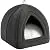 Bedsure Pet Tent Cave Bed for Cats/Small Dogs - 15x15x15 inches 2-in-1 Winter Cat Tent/Kitten Bed/Cat Hut with Removable Washable Cushioned Pillow - Microfiber Indoor Outdoor Pet Beds, Dark Grey