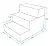 Made in USA Foldable Pet Steps/Stairs with CertiPUR-US Certified Foam by Best Pet Supplies - Gray Linen, 3-Steps (H: 16.5")