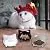 Cat Bowls Cat Food Bowls Non Slip Cat Double Dish Pet Food & Water Bowls Feeder Bowls Pet Bowl Set of 3 for Dogs Cats Small Animals (Safe Food-Grade Melamine Material)
