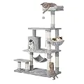 Yaheetech 62in Extra Large Cat Tree Condo with Sisal-Covered Scratching Post Plush Perch Hammock, Cat Tower Activity Center Kitten Furniture Play House