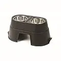 OurPets Comfort Diner Elevated Dog Food Dish (Raised Dog Bowls Available in 4 inches, 8 inches and 12 inches for Large Dogs, Medium Dogs and Small Dogs), Black, 12-inch