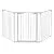 Bonnlo 121-Inch Wide Metal Baby Safety Fence/Play Yard Adjustable Fireplace Hearth BBQ Fire Gate Christmas Tree Gate 5-Panel Playpen for Toddler/Pet/Puppy/Cat/Dog, 25.39"W x 29.3" H Each Panel, White