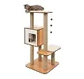 Cat Tree - Vesper Scratching Post with Condo - Walnut Furniture