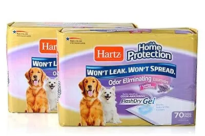Hartz Home Protection Lavender Scented Odor Eliminating Gel Dog Pads - 140 Count