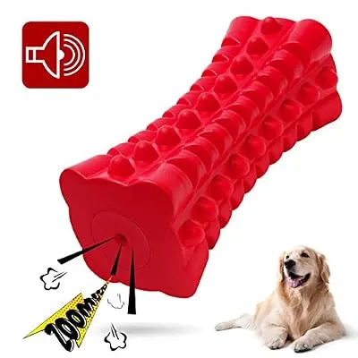 VANFINE Dog Squeaky Toys Almost indestructible Tough durable dog toys dog chew toys for large dogs aggressive chewers squeaky toys for dogs Stick Squeaker Puppy Chew Toys with Non-Toxic Natural Rubber