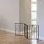 PETMAKER Foldable, Free-Standing Wooden Pet Gate- Light Weight, Indoor Barrier for Small Dogs/Cats 24", Dark Brown, Step Over Doorway Fence