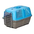 Pet Carrier: Hard-Sided Dog Carrier, Cat Carrier, Small Animal Carrier in Blue| Inside Dims 17.91L x 11.5W x 12H & Suitable for Tiny Dog Breeds | Perfect Dog Kennel Travel Carrier for Quick Trips