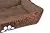 long rich Reversible Rectangle Pet Bed with Dog Paw Printing, Coffee, by Happycare Textiles, 25 by 21 inches