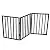 PETMAKER Foldable, Free-Standing Wooden Pet Gate- Light Weight, Indoor Barrier for Small Dogs/Cats 24", Dark Brown, Step Over Doorway Fence