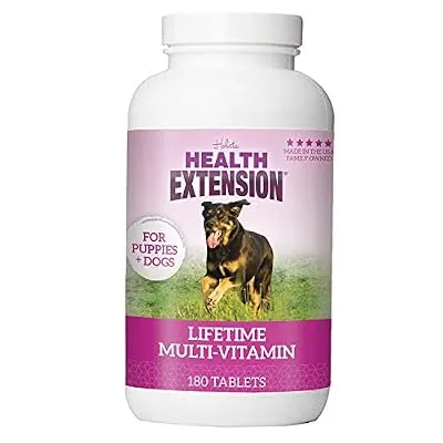 Health Extension Lifetime Vitamins for Puppies and Dogs, 60-count