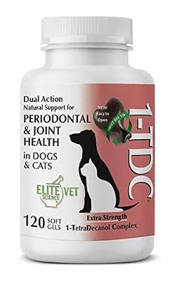 1-TDC Dual Action Natural Support – 120 Twist Off Soft Gels | Delivers 4 Major Health Benefits for Dogs & Cats | Oral Health, Hip & Joint Health, Muscle & Stamina Recovery, Skin & Coat Health