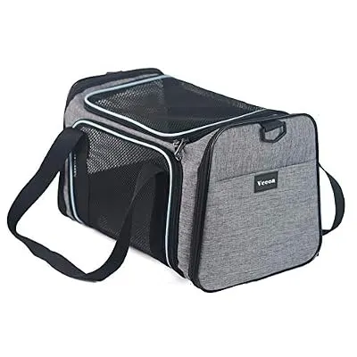 Vceoa Airline Approved Pet Carriers,Soft Sided Collapsible Pet Travel Carrier for Medium Puppy and Cats
