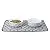 DII Bone Dry Lattice Ceramic Pet Bowl for Food & Water with Non-Skid Silicone Rim for Dogs and Cats (Large - 7.5" Dia x 2.4"H) Gray - Set of 2