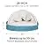 Furhaven Pet Dog Bed | Orthopedic Round Cuddle Nest Faux Sheepskin Snuggery Blanket Burrow Pet Bed w/ Removable Cover for Dogs & Cats, Blue, 26-Inch