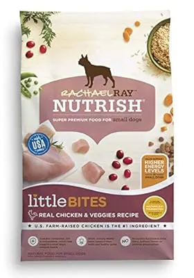 Rachael Ray Nutrish Little Bites Small Breed Premium Natural Dry Dog Food, Real Chicken & Veggies Recipe, 6 Pounds