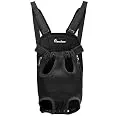 Pawaboo Pet Carrier Backpack, Adjustable Pet Front Cat Dog Carrier Backpack Travel Bag, Legs Out, Easy-Fit for Traveling Hiking Camping for Small Medium Dogs Cats Puppies, Small, Black
