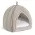 Bedsure Pet Tent Cave Bed for Cats/Small Dogs - 15x15x15 inches 2-in-1 Winter Cat Tent/Kitten Bed/Cat Hut with Removable Washable Cushioned Pillow - Microfiber Indoor Outdoor Pet Beds, Dark Grey