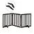 Total Win Freestanding Pet Gate for Dogs with 2PCS Support Feet, Foldable Wooden Dog Gates for Doorways Stairs, Indoor Pet Puppy Safety Fence, 24 Inches H, 60 Inches W, 3 Panels, Espresso