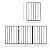 PETMAKER Foldable, Free-Standing Wooden Pet Gate- Light Weight, Indoor Barrier for Small Dogs/Cats 24", Dark Brown, Step Over Doorway Fence