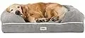 Friends Forever Memory-Foam Orthopedic Dog Bed 100% Suede Removable Cover 4" Mattress Lounge Sofa Premium Prestige Edition 36" x 28" x 9" Pewter Grey Large