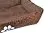 long rich Reversible Rectangle Pet Bed with Dog Paw Printing, Coffee, by Happycare Textiles, 25 by 21 inches