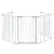 Bonnlo 121-Inch Wide Metal Baby Safety Fence/Play Yard Adjustable Fireplace Hearth BBQ Fire Gate Christmas Tree Gate 5-Panel Playpen for Toddler/Pet/Puppy/Cat/Dog, 25.39"W x 29.3" H Each Panel, White