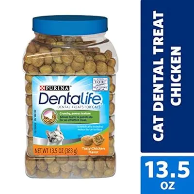 Purina DentaLife Made in USA Facilities Cat Dental Treats, Tasty Chicken Flavor - 13.5 oz. Canister