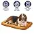 22L-Inch Cinnamon Dog Bed or Cat Bed w/ Comfortable Bolster | Ideal for XS Dog Breeds & Fits a 22-Inch Dog Crate | Easy Maintenance Machine Wash & Dry | 1-Year Warranty