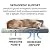Furhaven Pet Dog Bed | Deluxe Orthopedic Two-Tone Plush Faux Fur & Suede L Shaped Chaise Lounge Living Room Corner Couch Pet Bed w/ Removable Cover for Dogs & Cats, Stone Gray, Medium