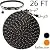 OFPUPPY Reflective Cat Tie Out Pet Rope Leash - Nylon Braided Cat Lead for Outside,Orange Black,26 Feet