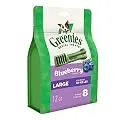 GREENIES Large Natural Dog Dental Care Chews Oral Health Dog Treats Blueberry Flavor, 12 oz. Pack (8 Treats)