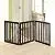 Total Win Freestanding Pet Gate for Dogs with 2PCS Support Feet, Foldable Wooden Dog Gates for Doorways Stairs, Indoor Pet Puppy Safety Fence, 24 Inches H, 60 Inches W, 3 Panels, Espresso