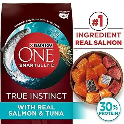 Purina ONE High Protein Natural Dry Dog Food, SmartBlend True Instinct With Real Salmon & Tuna - 27.5 lb. Bag