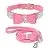Beirui Rhinestone Bling Leather Dog & Cat Collar Leash - Red Soft Flocking Sparkly Crystal Diamonds Studded - Cute Double Bowknot - Perfect 4 Foot for Pet Show & Daily Walking Neck for 12.5-15"