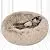 Friends Forever Calming Bed for Dogs, Donut Dog Bed for Pet Comfy, Marshmallow Cat Beds - Tan 30 X 30 Inch