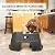 OurPets Comfort Diner Elevated Dog Food Dish (Raised Dog Bowls Available in 4 inches, 8 inches and 12 inches for Large Dogs, Medium Dogs and Small Dogs), Black, 12-inch