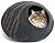 MEOWFIA Premium Cat Bed Cave (Large) - Eco Friendly 100% Merino Wool Beds for Cats and Kittens (Large, Slate Grey)