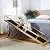 MDBT Dog Bed Ramp 2.0 for Small Dogs, Wood Pet Safety Ramps with PAWGRIP Anti-Slip Surface for High Beds, 59 in. Long Adjustable 37 in. Tall Supports Cats and Medium Dogs Up to 40 lbs
