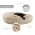 Best Friends by Sheri Calming Shag Vegan Fur Donut Cuddler (30x30 Medium - Taupe) Removable Zippered Shell, Cat and Dog Bed, Self Warming and Cozy for Improved Sleep for Pets Up to 45 lbs.