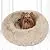 Friends Forever Calming Bed for Dogs, Donut Dog Bed for Pet Comfy, Marshmallow Cat Beds - Tan 30 X 30 Inch