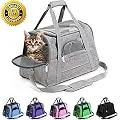 Prodigen Pet Carrier Airline Approved Pet Carrier Dog Carriers for Small Dogs, Cat Carriers for Medium Cats Small Cats, Small Pet Carrier Small Dog Carrier Airline Approved Cat Pet Travel Carrier-Gray