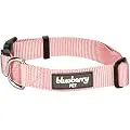Blueberry Pet Essentials 22 Colors Classic Dog Collar, Baby Pink, Small, Neck 12"-16", Nylon Collars for Dogs
