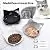 Cat Bowls Cat Food Bowls Non Slip Cat Double Dish Pet Food & Water Bowls Feeder Bowls Pet Bowl Set of 3 for Dogs Cats Small Animals (Safe Food-Grade Melamine Material)