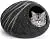 MEOWFIA Premium Cat Bed Cave (Large) - Eco Friendly 100% Merino Wool Beds for Cats and Kittens (Large, Slate Grey)