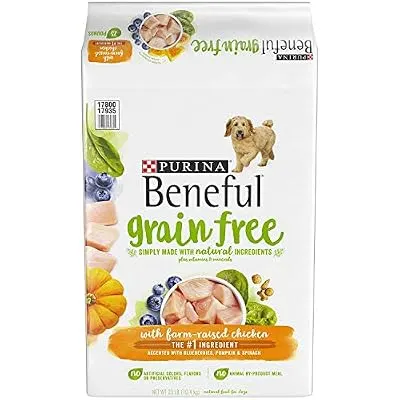 Purina Beneful Grain Free, Natural Dry Dog Food, Grain Free With Real Farm Raised Chicken - 23 lb. Bag