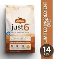 Rachael Ray Nutrish Just 6 Natural Premium Dry Dog Food, Limited Ingredient Diet Lamb Meal & Brown Rice Recipe, 14 Pounds